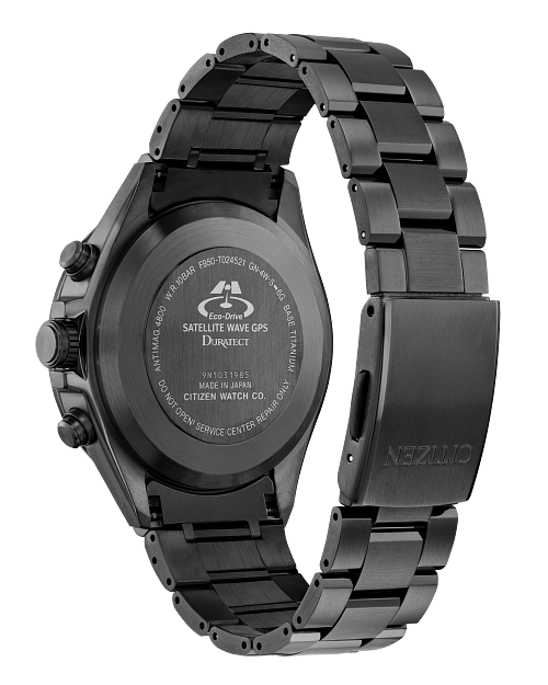Satellite Wave GPS Black Dial Super Titanium Bracelet CC4004 58E CITIZEN